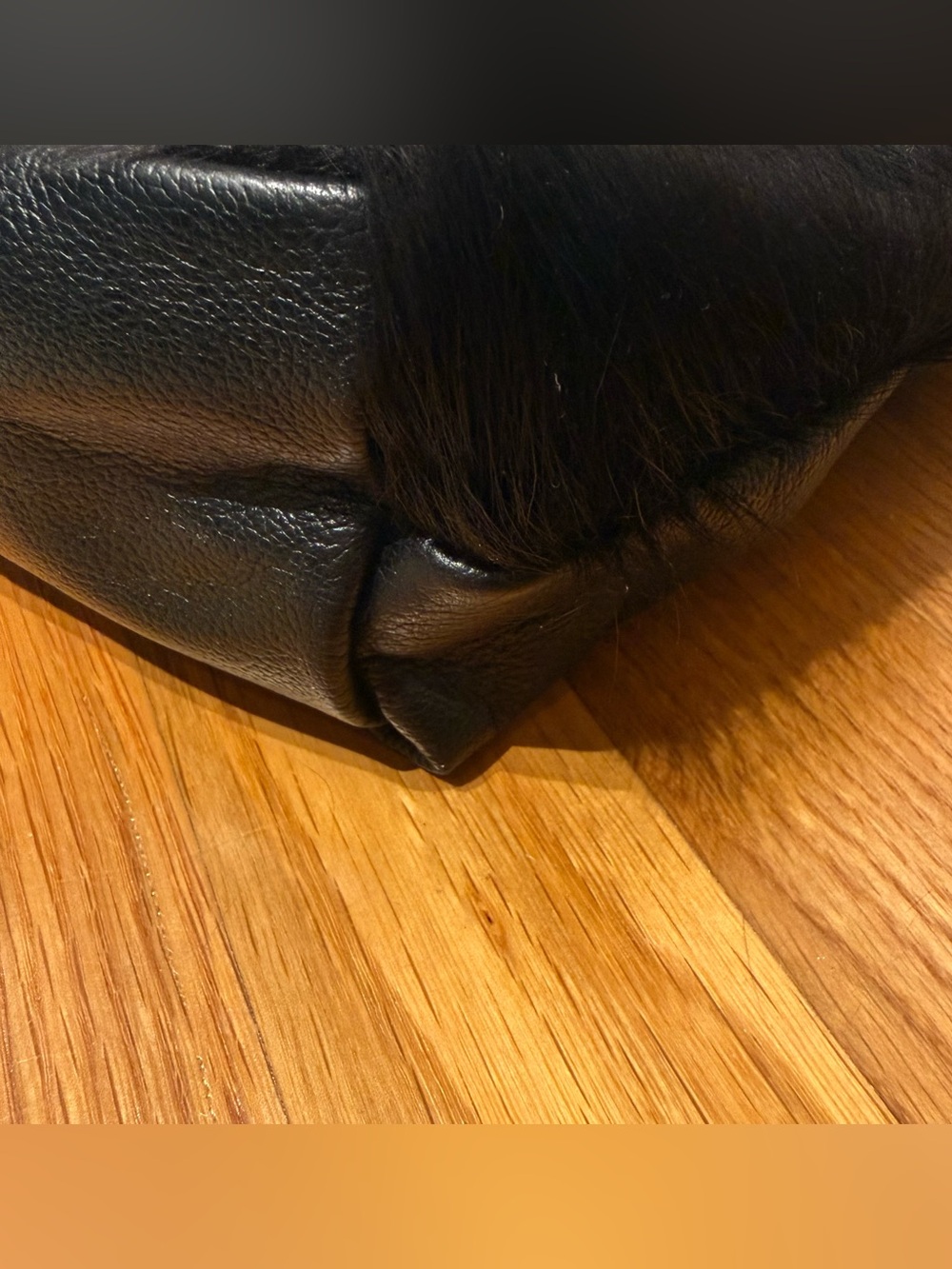 Myra Bag Black & White Cowhide Patchwork Tote Bag - Picture 6 of 12